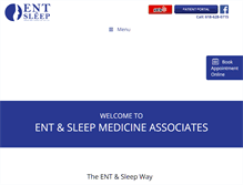 Tablet Screenshot of entandsleep.com